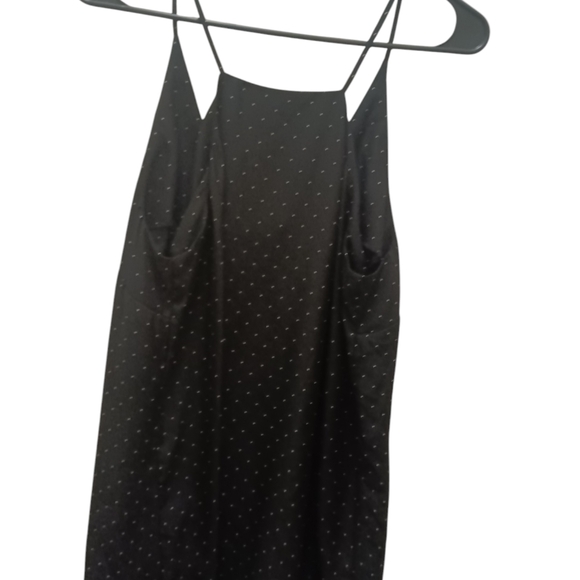 Kenzie women's black and white tiny polka dots tank top. (M) - Picture 5 of 6